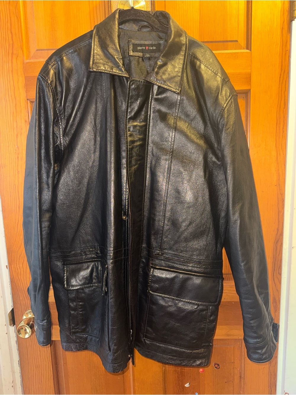 Pierre Cardin Men's Black Leather Jacket